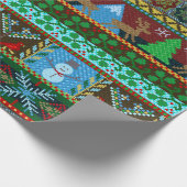 Snowmen Reindeer Holiday van de kerstkeuken Cadeaupapier (Hoek)