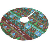 Snowmen Reindester met Kerstmis | Familienaam Kerstboom Rok (Gekanteld)