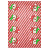 Snowmen Rood en Roze Diagonaal bereik Tablecloth Tafelkleed (Voorkant)