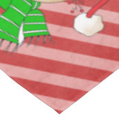 Snowmen Rood en Roze Diagonaal bereik Tablecloth Tafelkleed (Gekanteld)