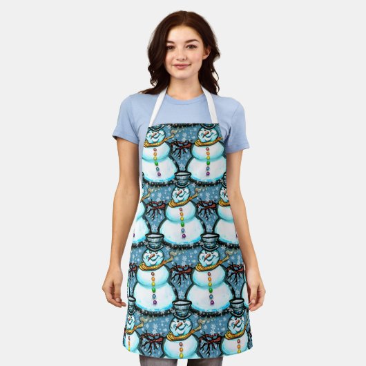 Snowmen Schort (Gedragen)