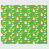 Snowmen Sneeuwvlokken Ho Ho Modern Kerstmis Cadeaupapier (Vlak)