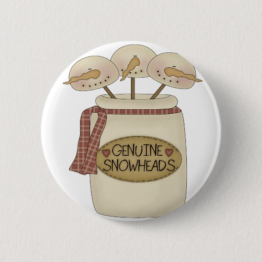 Snowmen Snowiads Ronde Button 5,7 Cm (Voorkant)