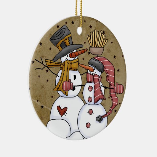 Snowmen Sterrennacht Keepomwille Ornament (Rechts)