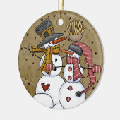 Snowmen Sterrennacht Keepomwille Ornament (Links)