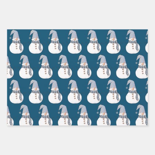 Snowmen, Stockings & Ugly Sweater Kerstmis Inpakpapier Vel (Voorkant)