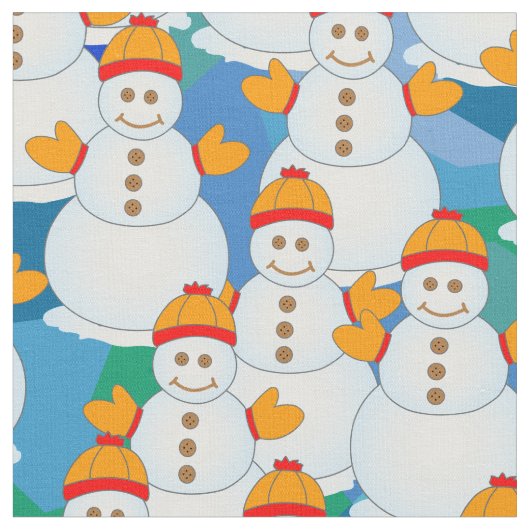 Snowmen Stof (Close Up)