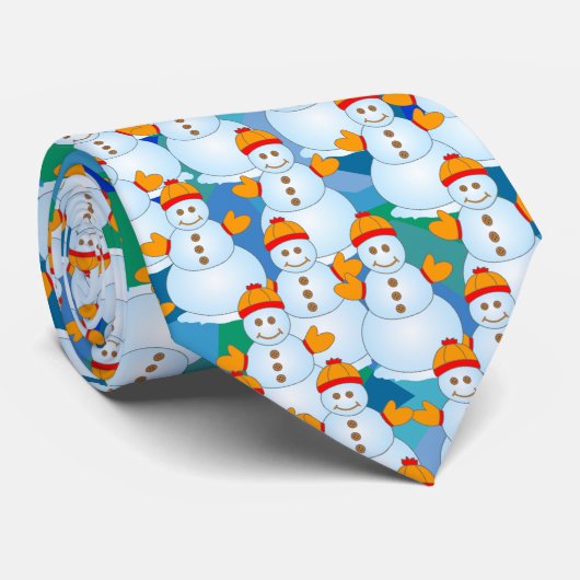 Snowmen Stropdas (Opgerold)