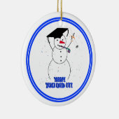 Snowmen studeren - YAY! Je hebt het gedaan! Keramisch Ornament (Rechts)
