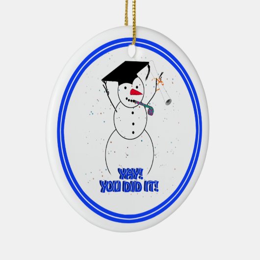 Snowmen studeren - YAY! Je hebt het gedaan! Keramisch Ornament (Rechts)