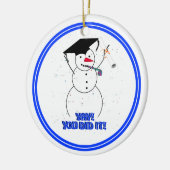 Snowmen studeren - YAY! Je hebt het gedaan! Keramisch Ornament (Links)