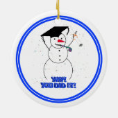 Snowmen studeren - YAY! Je hebt het gedaan! Keramisch Ornament (Achterkant)