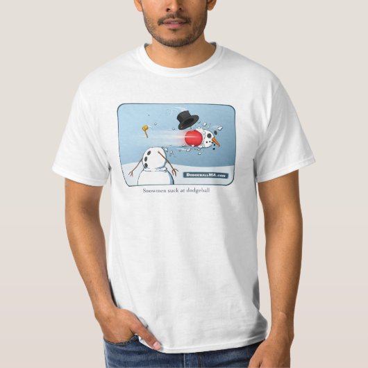 Snowmen Suck bij Dodgeball. t-shirt (Voorkant)