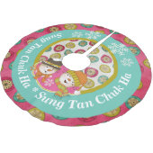 Snowmen Sung Tan Chuk Ha Holiday Tree Skirt Kerstboom Rok (Gekanteld)