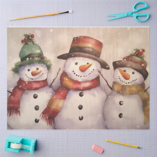 Snowmen Tissuepapier (Craft)