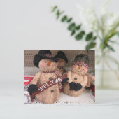 Snowmen Trio Briefkaart (Staand voorkant)
