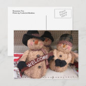Snowmen Trio Briefkaart (Voorkant / Achterkant)