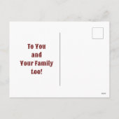 Snowmen vakantie Briefkaart (Achterkant)