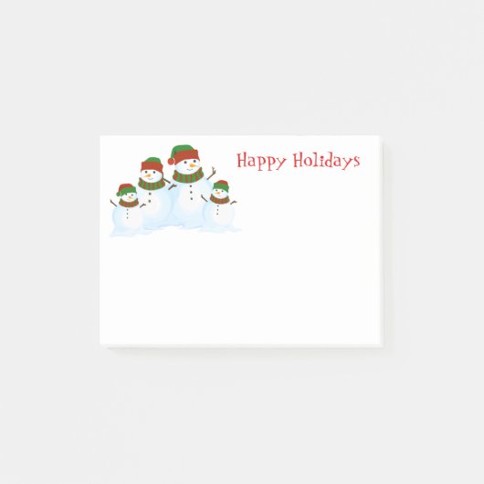 Snowmen van de feestdag post-it® notes (Voorkant)