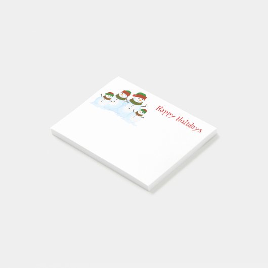 Snowmen van de feestdag post-it® notes (Schuin)