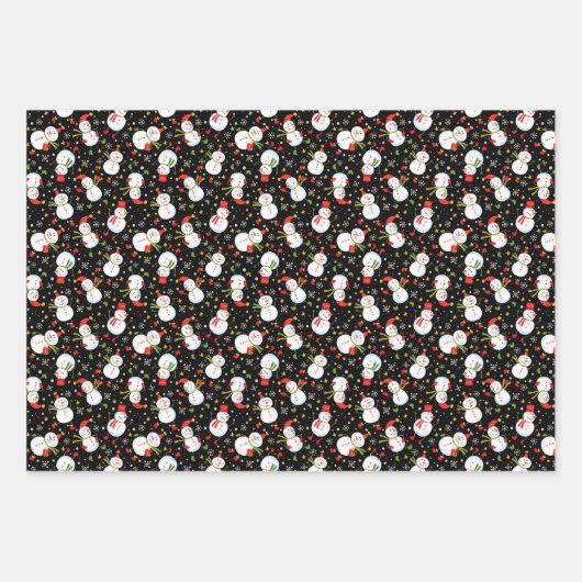 Snowmen Verpakkingsbladen Inpakpapier Vel (Voorkant)