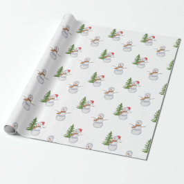 Snowmen — Verpakkingspapier Cadeaupapier