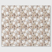 Snowmen — Verpakkingspapier Cadeaupapier (Vlak)