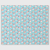 Snowmen — Verpakkingspapier Cadeaupapier (Vlak)
