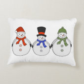 Snowmen Winter is gekomen Accent Kussen (Achterkant)
