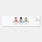 Snowmen Winter is gekomen Bumpersticker (Voorkant)