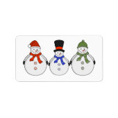 Snowmen Winter is gekomen Etiket (Voorkant)