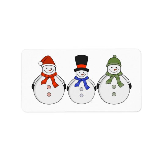 Snowmen Winter is gekomen Etiket (Voorkant)