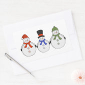 Snowmen Winter is gekomen Rechthoekige Sticker (Envelop)