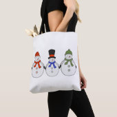 Snowmen Winter is gekomen Tote Bag (Dichtbij)