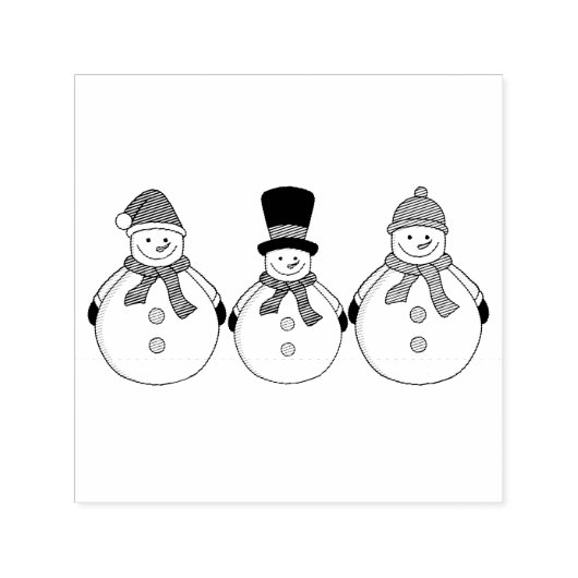 Snowmen Winter is gekomen Zelfinktende Stempel (Design)