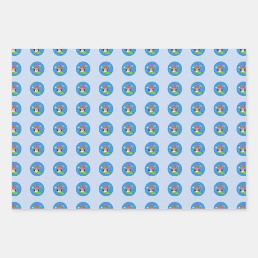 Snowmen Winter Seizoensverdampvelpapier Inpakpapier Vel (Voorkant)