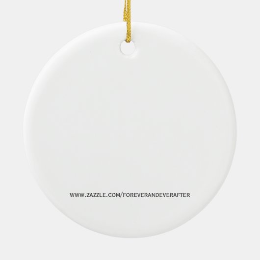 Snowmen zoenen trouwden met onze eerste kerstdag keramisch ornament (Achterkant)