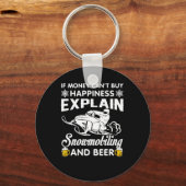 Snowmobiel Beer kopen van geld Sleutelhanger (Voorkant)