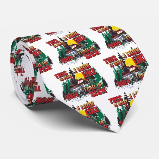 Snowmobiel Humor Stropdas (Opgerold)