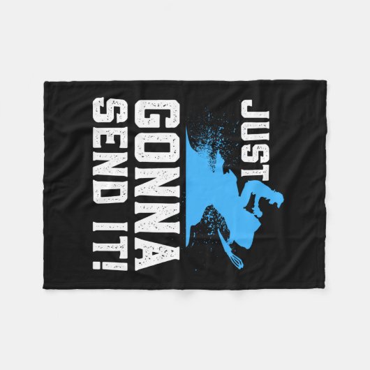 Snowmobiel - Ik stuur het gewoon door Fleece Deken (Voorkant (Horizontaal))