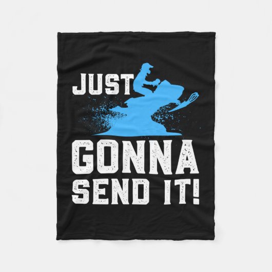 Snowmobiel - Ik stuur het gewoon door Fleece Deken (Voorkant)