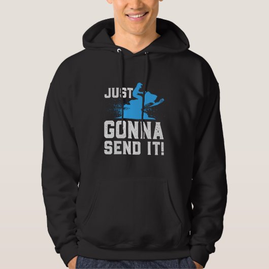 Snowmobiel - Ik stuur het gewoon door Hoodie (Voorkant)