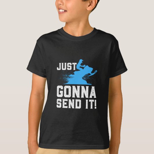 Snowmobiel - Ik stuur het gewoon door T-shirt (Voorkant)
