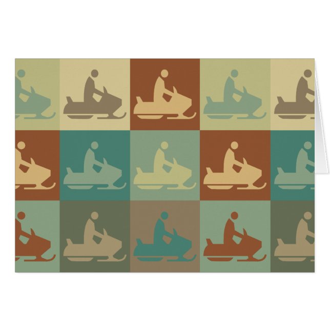 Snowmobiel Pop Art (Voorkant Horizontaal)