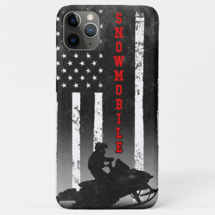 SNOWMOBIELE AMERIKAANSE VLAGZWART  Case-Mate iPhone CASE