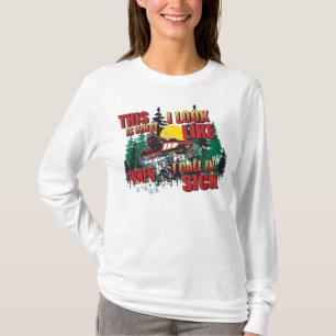 Snowmobieltje Humor die naar de zieke belt T-shirt