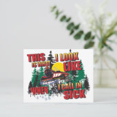 Snowmobieltje Humor/Roep in Sick Briefkaart (Staand voorkant)