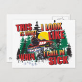 Snowmobieltje Humor/Roep in Sick Briefkaart (Voorkant / Achterkant)