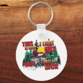 Snowmobieltje Humor/Roep in ziek Sleutelhanger (Voorkant)