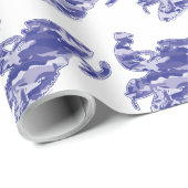 Snowmobier in Camouflage Blue Cadeaupapier (Rol Hoek)